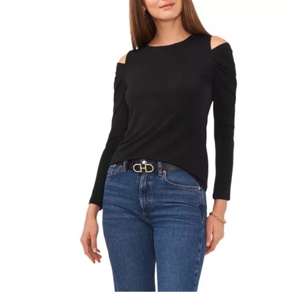 Catherine Malandrino Cold Shoulder Ribbed Knit Sweater ECU - Picture 1 of 11